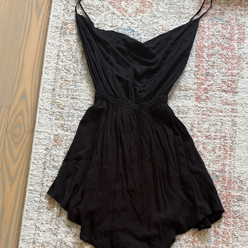 Indah Black V-Neck Dress